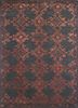 tra-13505 dark brown/red oxide  wool and viscose hand tufted Rug