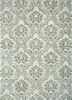 TRA-13506 Natural White/Sage Green ivory wool hand tufted Rug