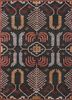tra-13507 dark brown/navajo red beige and brown wool and viscose hand tufted Rug