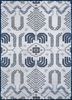 tra-13507 antique white/navy blue ivory wool and viscose hand tufted Rug
