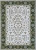 tra-13535 antique white/green ivory wool and viscose hand tufted Rug