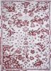 tra-13543 antique white/medium ruby ivory wool and viscose hand tufted Rug