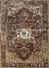 tra-14472 wood brown/dark amber gold beige and brown wool and viscose hand tufted Rug