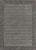 TX-1409 Nickel/Medium Gray grey and black wool hand loom Rug