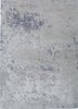 tx-1716 classic gray/shale grey and black wool and silk hand knotted Rug