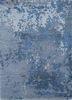 entropy blue wool and silk hand knotted Rug - HeadShot
