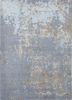 tx-1716 ashwood/honey grey and black wool and silk hand knotted Rug