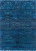 TX-1747 Medieval Blue/Antique White blue wool and viscose hand knotted Rug
