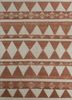 ULD-20 Pink Tint/Cloud White red and orange wool hand knotted Rug