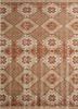 uld-23 cloud cream/apricot beige and brown wool hand knotted Rug