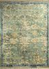 upr-1030(cs-04) warm brown/hunter green green wool hand knotted Rug
