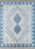 upr-1501 white/mercury ivory wool hand knotted Rug