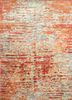 USL-155 Paprika/Antique White red and orange wool and bamboo silk hand knotted Rug