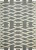 stair maze grey and black wool and bamboo silk hand knotted Rug