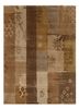 pansy beige and brown wool and viscose hand knotted Rug - HeadShot