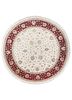 skws-114 linen/red ivory wool and silk hand knotted Rug