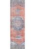 pae-1081 red orange/deep navy red and orange wool hand knotted Rug