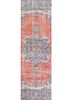 pae-1085 poppy/midnight navy red and orange wool hand knotted Rug