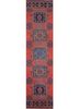 pae-2495 poppy/deep navy red and orange wool hand knotted Rug
