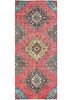 pae-2534 velvet red/ebony red and orange wool hand knotted Rug
