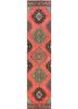 pae-2538 russet/thyme red and orange wool hand knotted Rug
