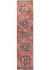 pae-2554 russet/denim blue red and orange wool hand knotted Rug