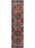 pae-2570 russet/twilight blue red and orange wool hand knotted Rug