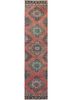 pae-2577 russet/deep navy red and orange wool hand knotted Rug