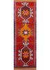 pae-3051 red/orange red and orange wool hand knotted Rug