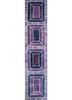 provenance pink and purple wool patchwork Rug - HeadShot