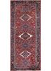 pae-4258 brick red/smoky black red and orange wool hand knotted Rug