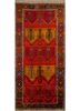 pae-4337 navajo red/paradise green red and orange wool hand knotted Rug