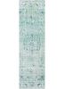 pae-985 aqua foam/forest green blue wool hand knotted Rug