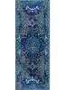 PKWL-8002 Navy Blue/Deep Turquoise blue wool hand knotted Rug