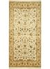 qnq-44 medium ivory/light tan ivory wool and silk hand knotted Rug