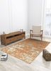 project error by kavi red and orange wool and bamboo silk hand knotted Rug - Loom