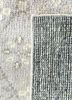 clan grey and black wool hand knotted Rug - Perspective