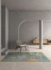 far east green wool and silk hand knotted Rug - RoomScene
