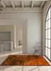lacuna red and orange wool and silk patchwork Rug - RoomScene