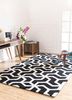 contour grey and black wool and viscose hand tufted Rug - RoomScene
