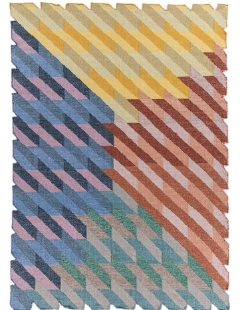 Handmade tribal rug and carpet featuring stylish geometric patterns and colorful huge, showcasing classic craftsmanship with cultural artistry