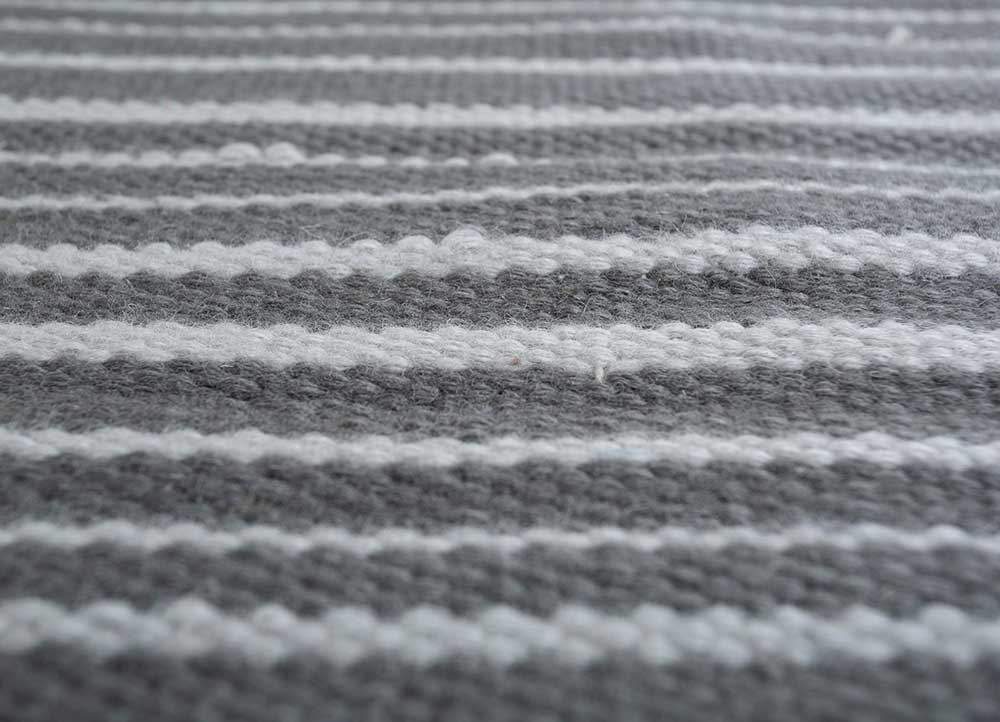 aqua grey and black wool flat weaves Rug - CloseUp