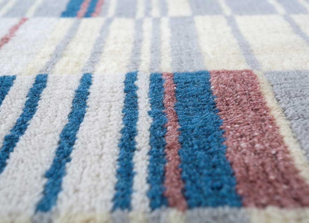 geode multi wool and viscose hand knotted Rug - CloseUp