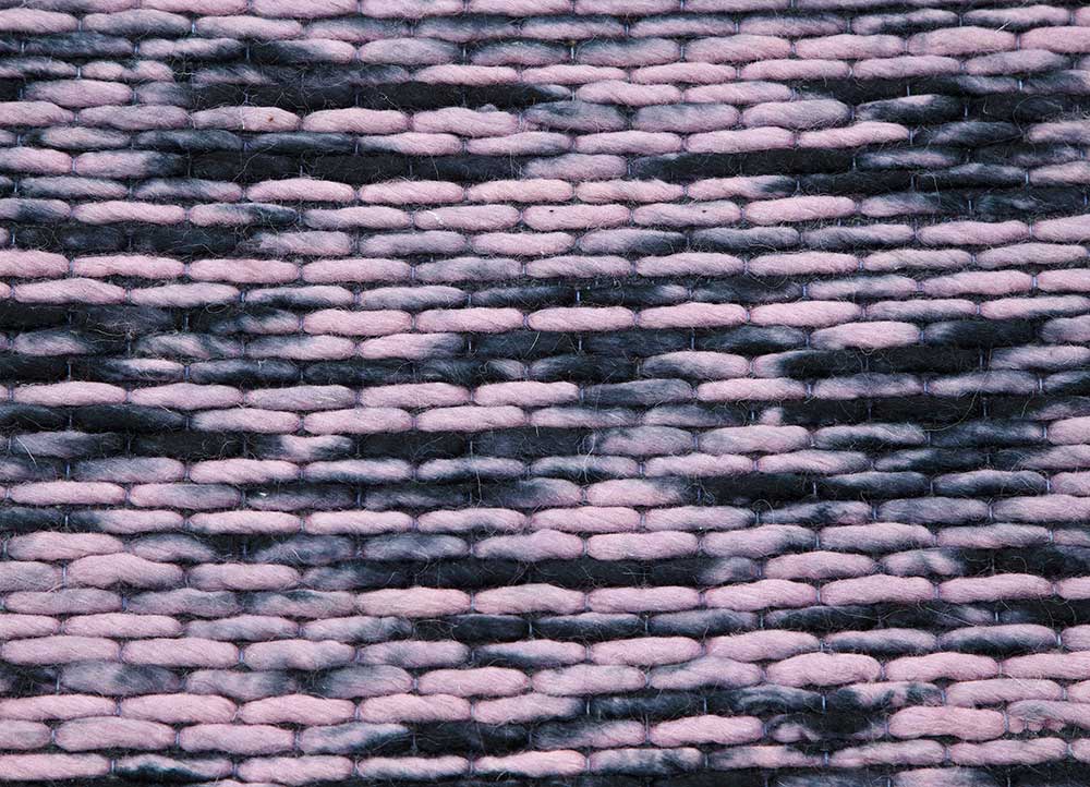 abrash pink and purple wool flat weaves Rug - CloseUp