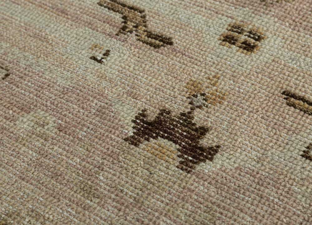 viscaya pink and purple wool hand knotted Rug - CloseUp