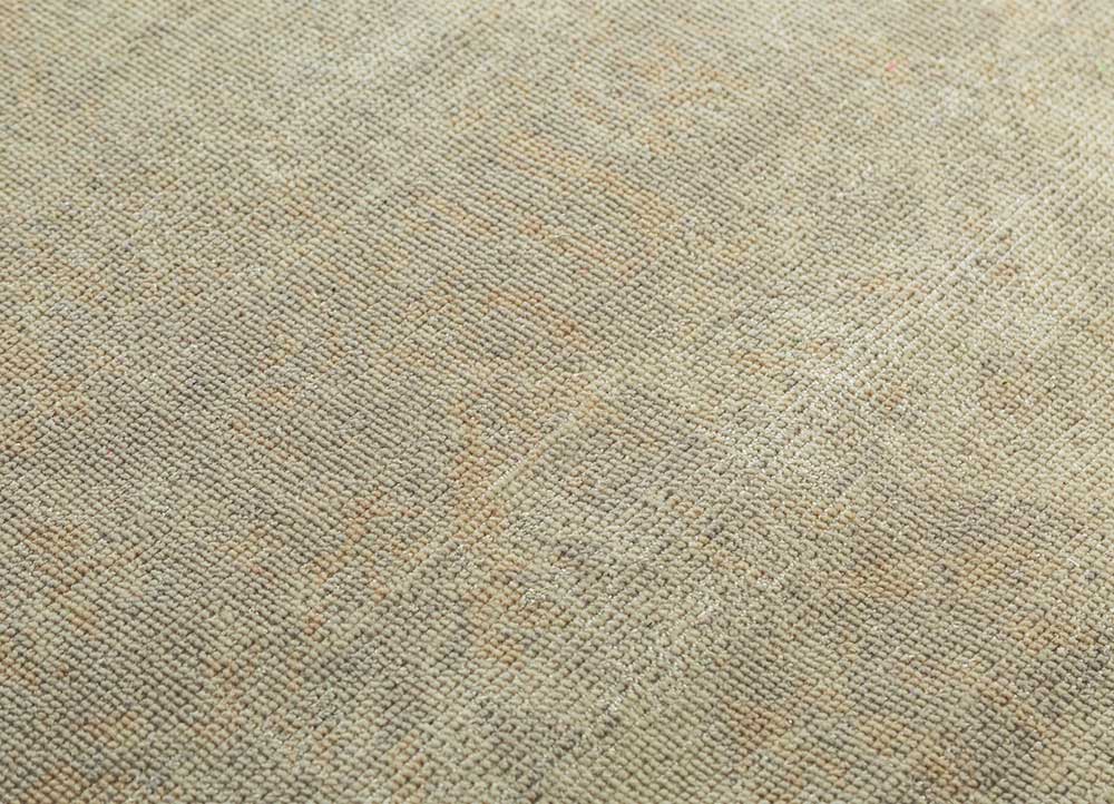 revolution ivory wool hand knotted Rug - CloseUp