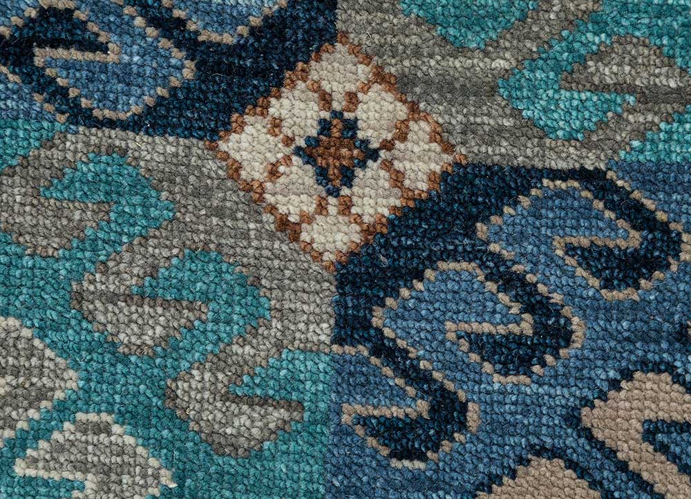 village by artemis ivory wool hand knotted Rug - CloseUp