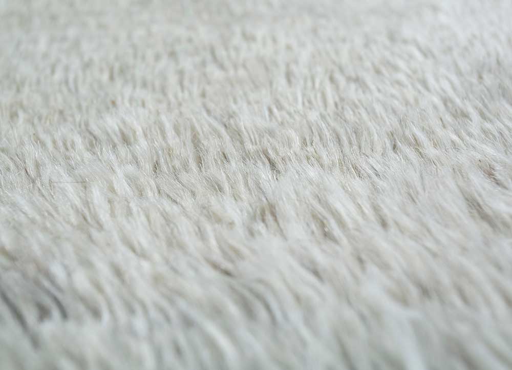 erbe beige and brown wool hand knotted Rug - CloseUp