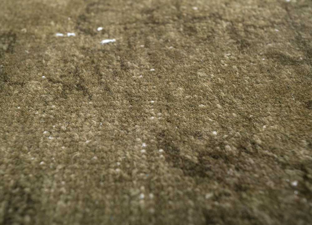 lacuna beige and brown wool hand knotted Rug - CloseUp