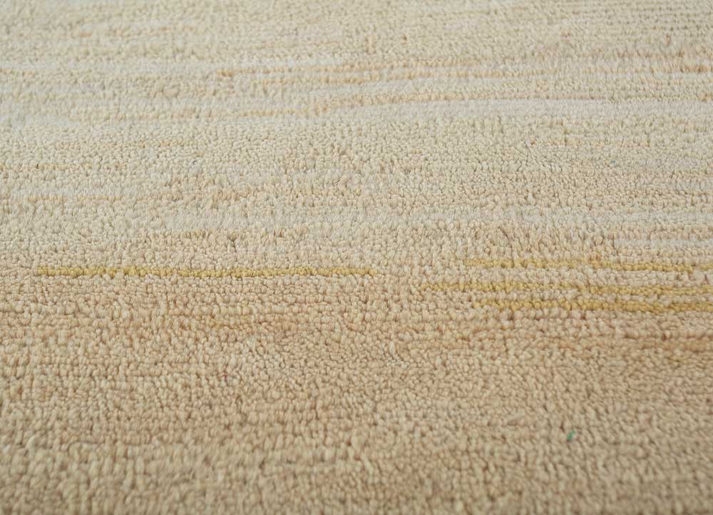 legion gold wool hand knotted Rug - CloseUp
